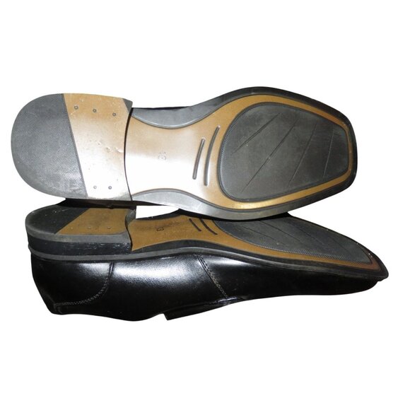 Apt. 9 Kingman Men's Black Leather Loafers Slip On Dress Career Shoes size 13 - Picture 5 of 7